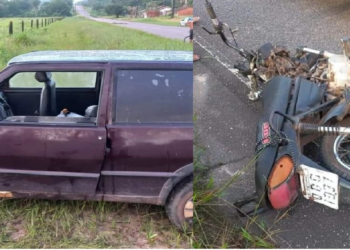 Colisão violenta entre carro e moto deixa uma pessoa morta no nordeste do Pará