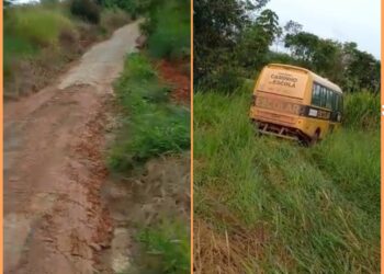 Parauapebas: Micro-ônibus escolar perde os freios na zona rural