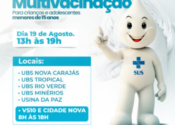 19 de agosto será o Dia “D” da Campanha de Multivacinação em Parauapebas